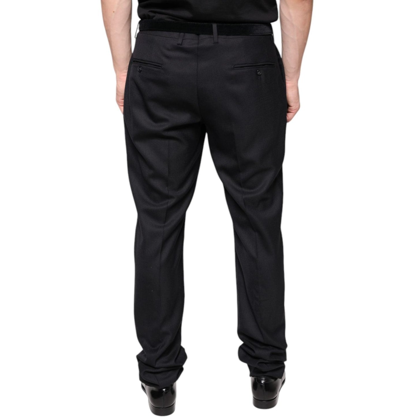 Dolce & Gabbana Black Wool Skinny Dress Formal Pants PAN75335-54