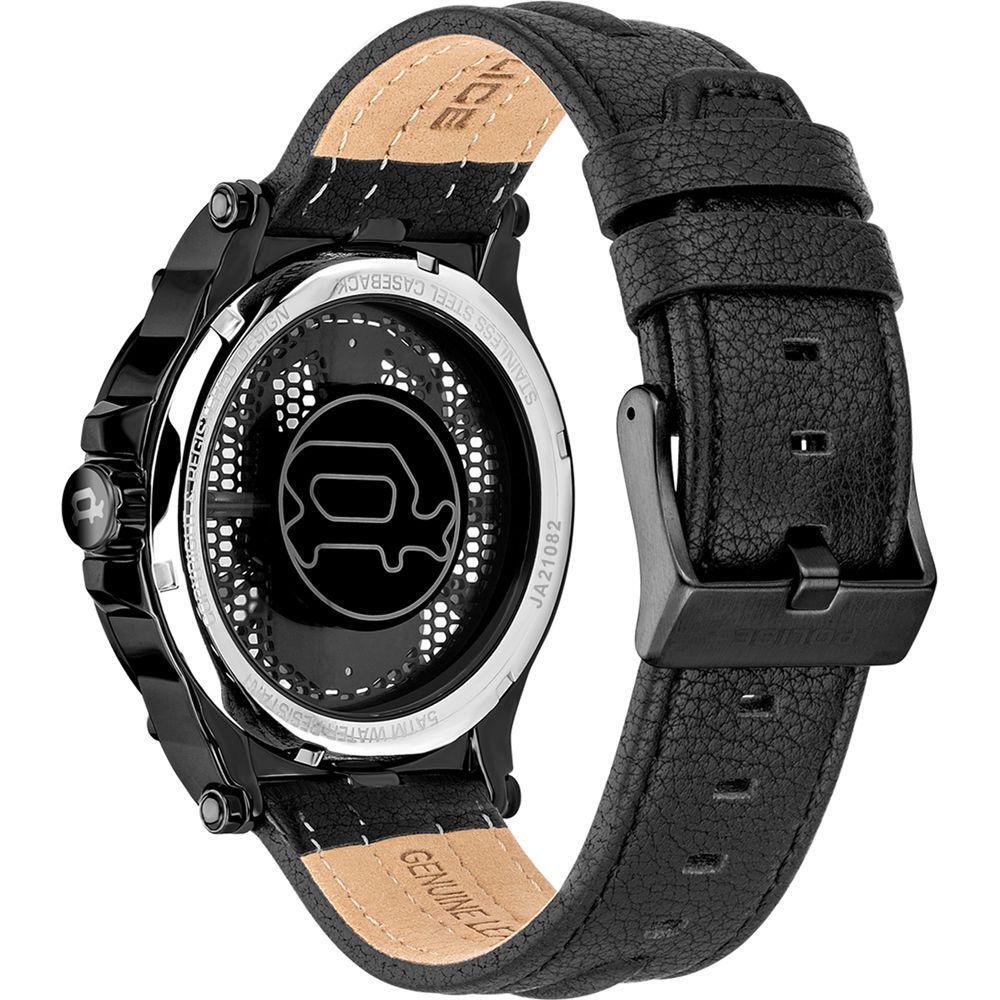 Police Black Leather Watch POPEWJA2108203AC