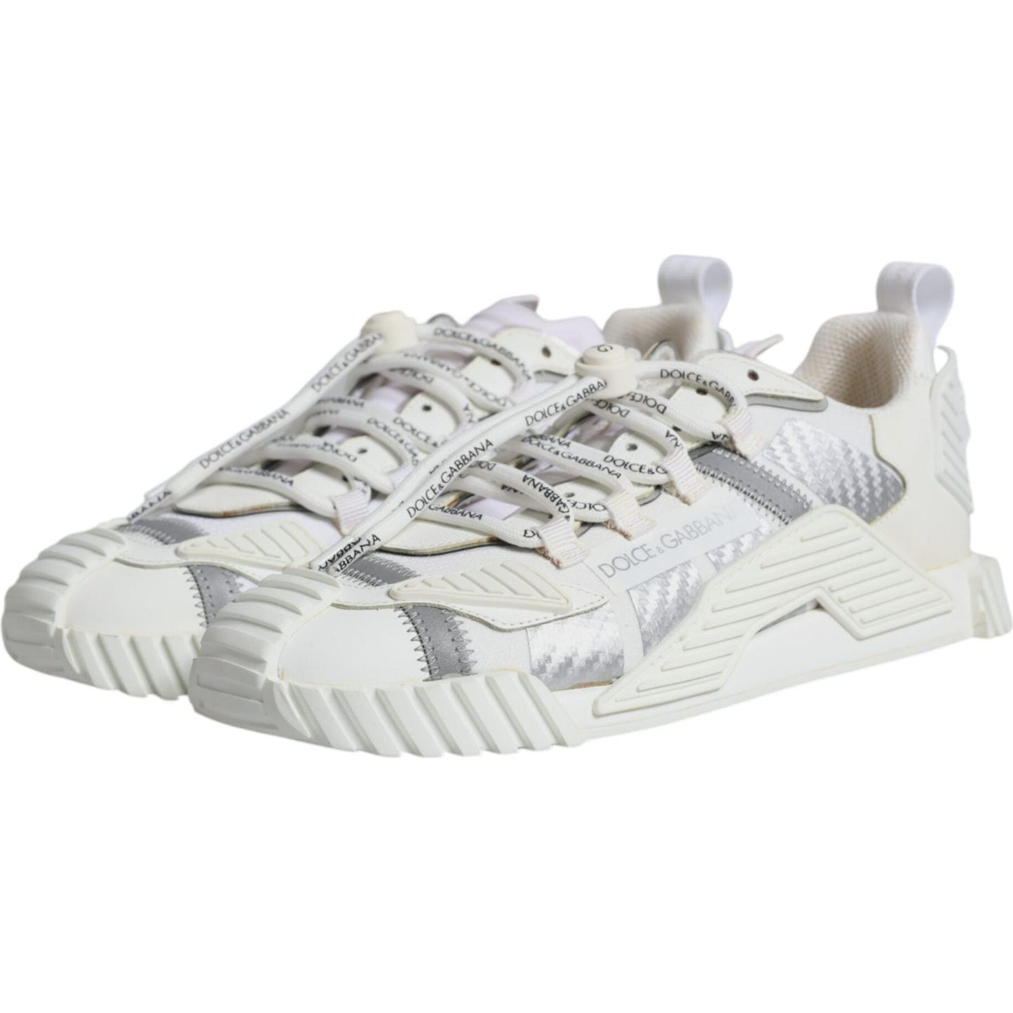 Dolce & Gabbana White Lace Up Low Top NS1 Sneakers Shoes MV6237-41
