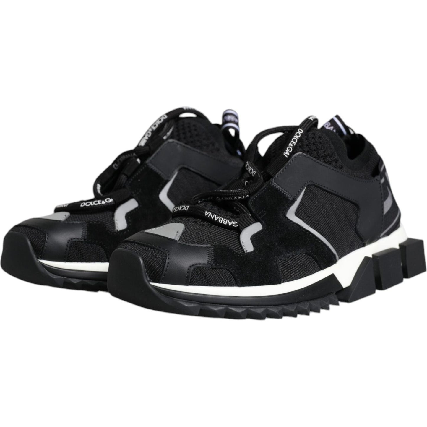 Dolce & Gabbana Black Mesh Sorrento Trekking Sneakers Shoes LA11944-37