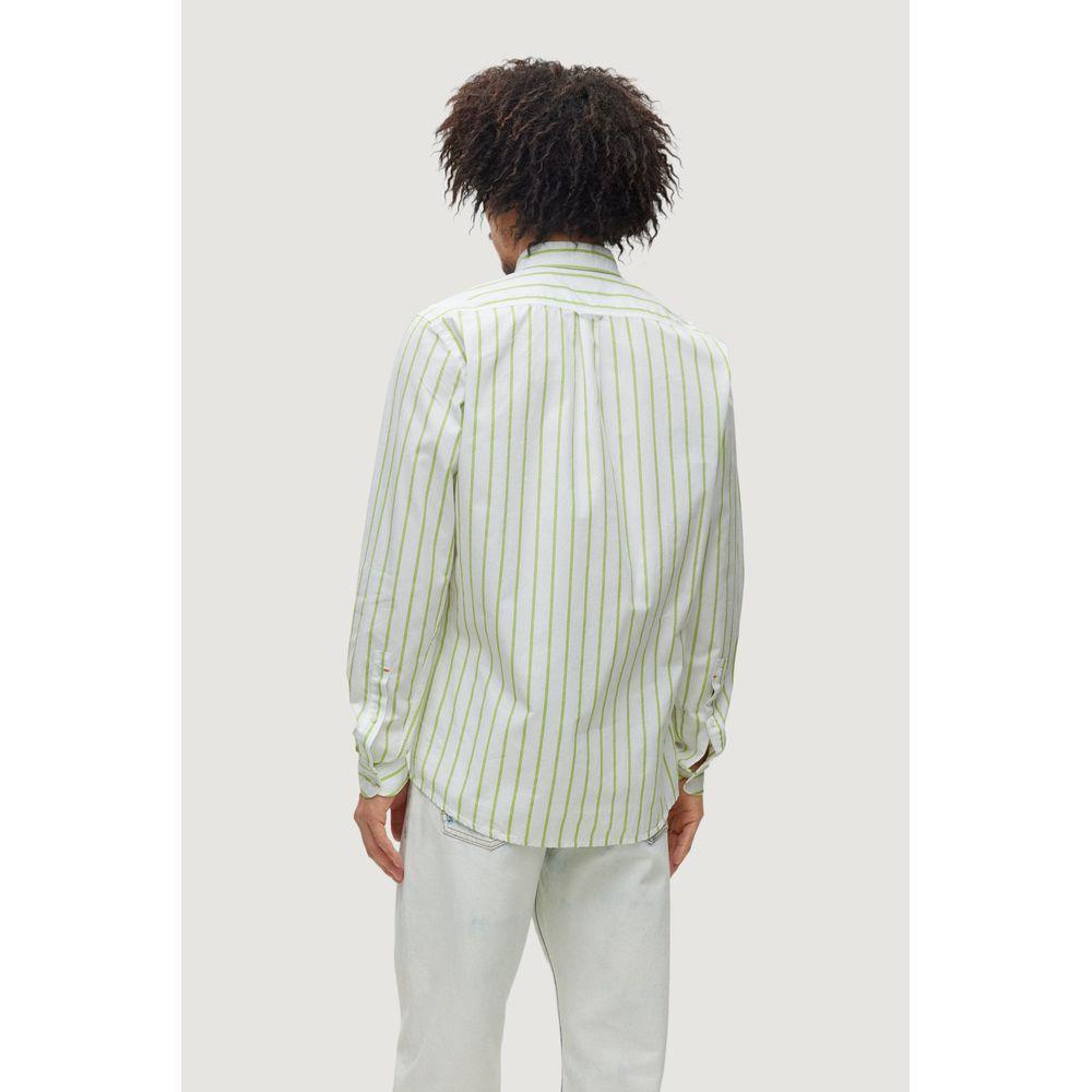 Hugo Boss Green Cotton Shirt BO-10988600148-IT44 | S