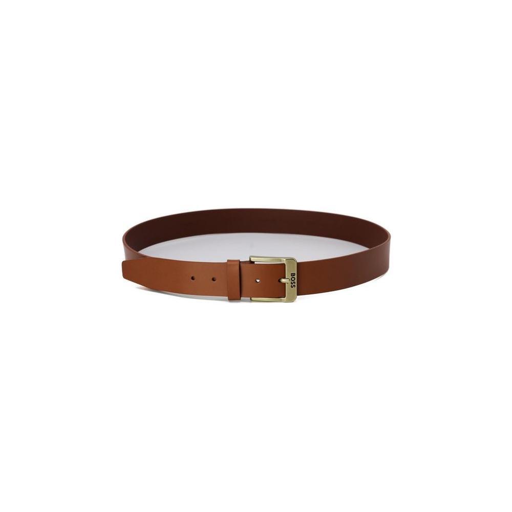 Hugo Boss Beige Leather Belt BO-13420000309-80 CM / 32 INCHES