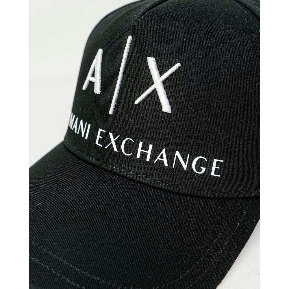 Armani Exchange Black Cotton Caps Baseball Hat AR-6517000009-UNI