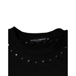 Dolce & Gabbana Black Logo Stud Pullover Sweatshirt Sweater
