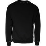 Dolce & Gabbana Black Logo Stud Pullover Sweatshirt Sweater TSH87009-48