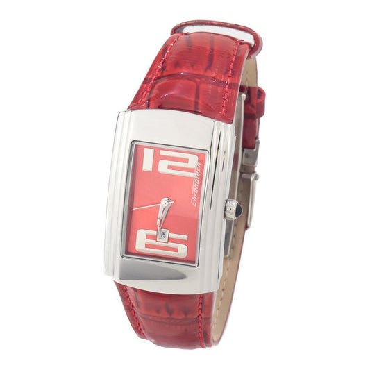 Chronotech Red Leather Watch