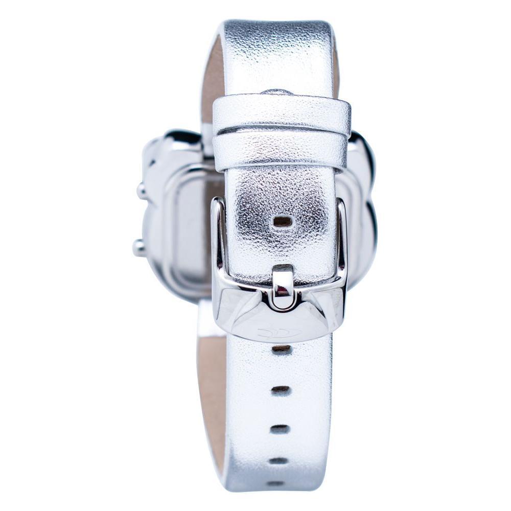 Chronotech Silver Leather Digital Watch