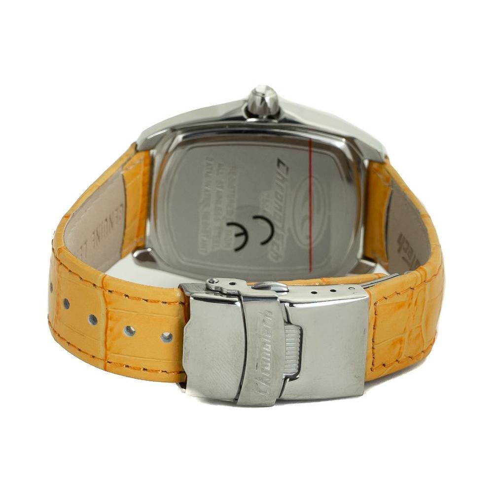 Chronotech Orange Leather Dress Watch