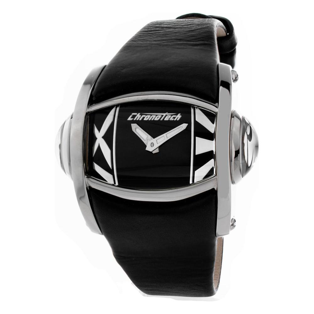 Chronotech Black Leather Watch CHCT7681M02AC
