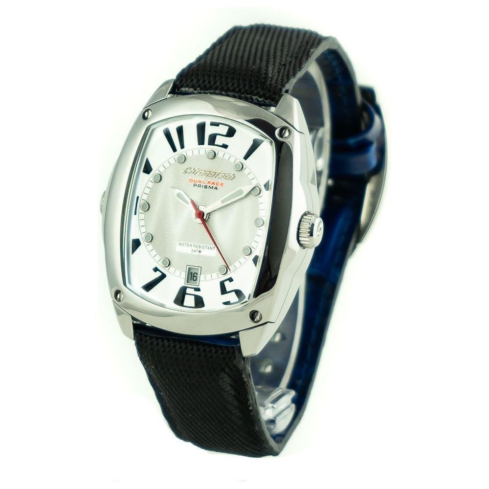 Chronotech Black Leather Watch CHCT7696L02AC