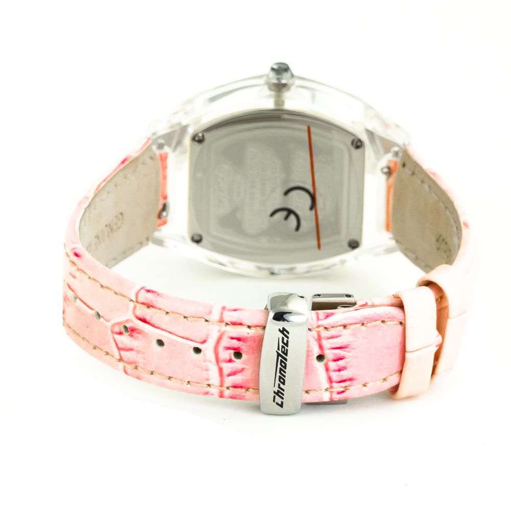 Chronotech Multicolor Leather Dress Watch