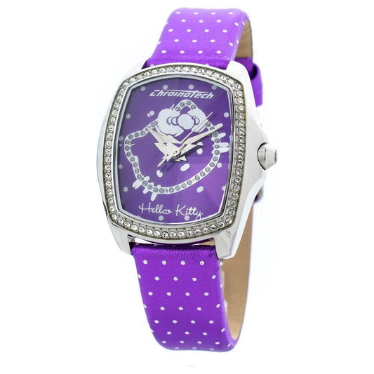 Chronotech Purple Leather Watch