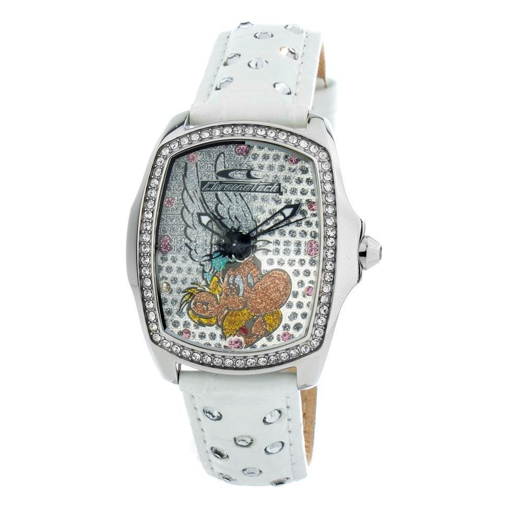 Chronotech White Leather Watch CHCT7896LS88AC