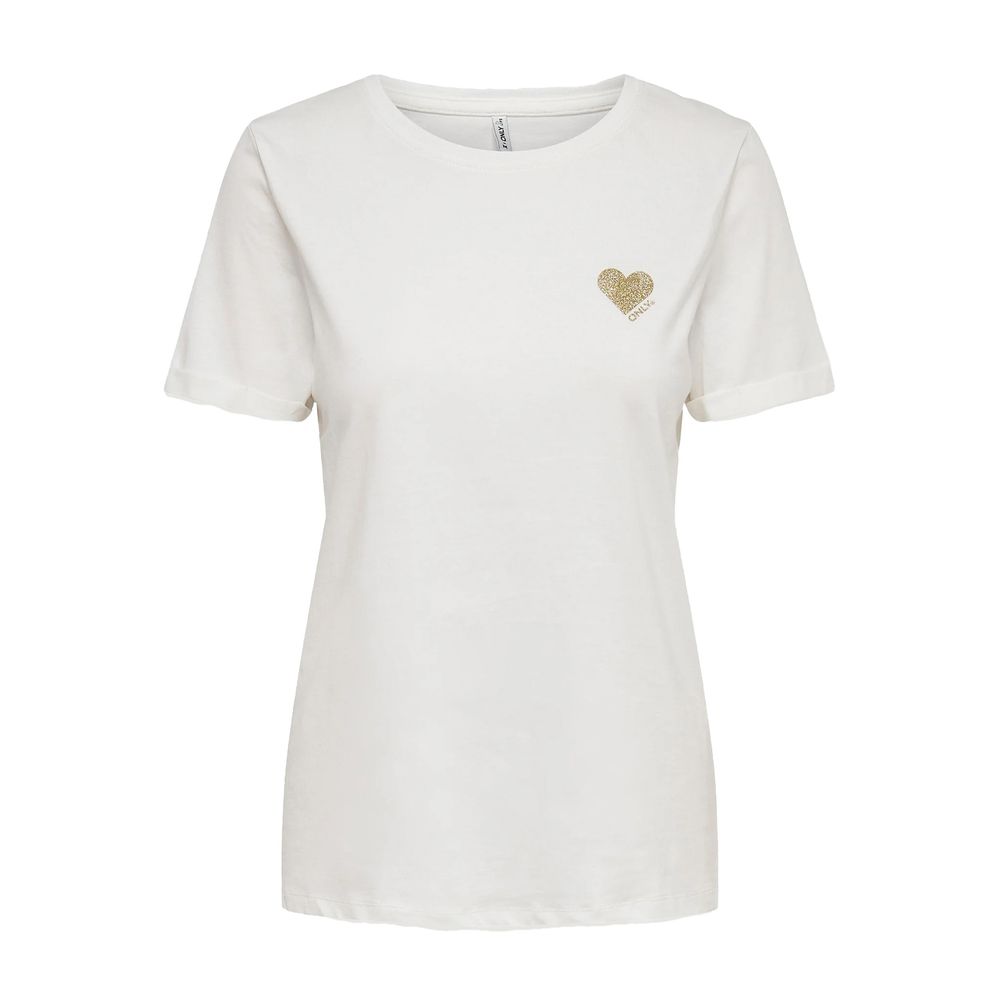 Only White Cotton Tops & T-Shirt Only Light Gray