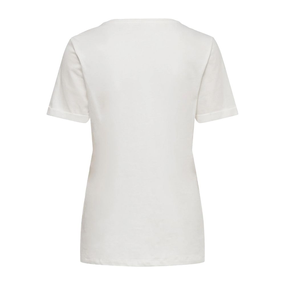 Only White Cotton Tops & T-Shirt Only Light Gray
