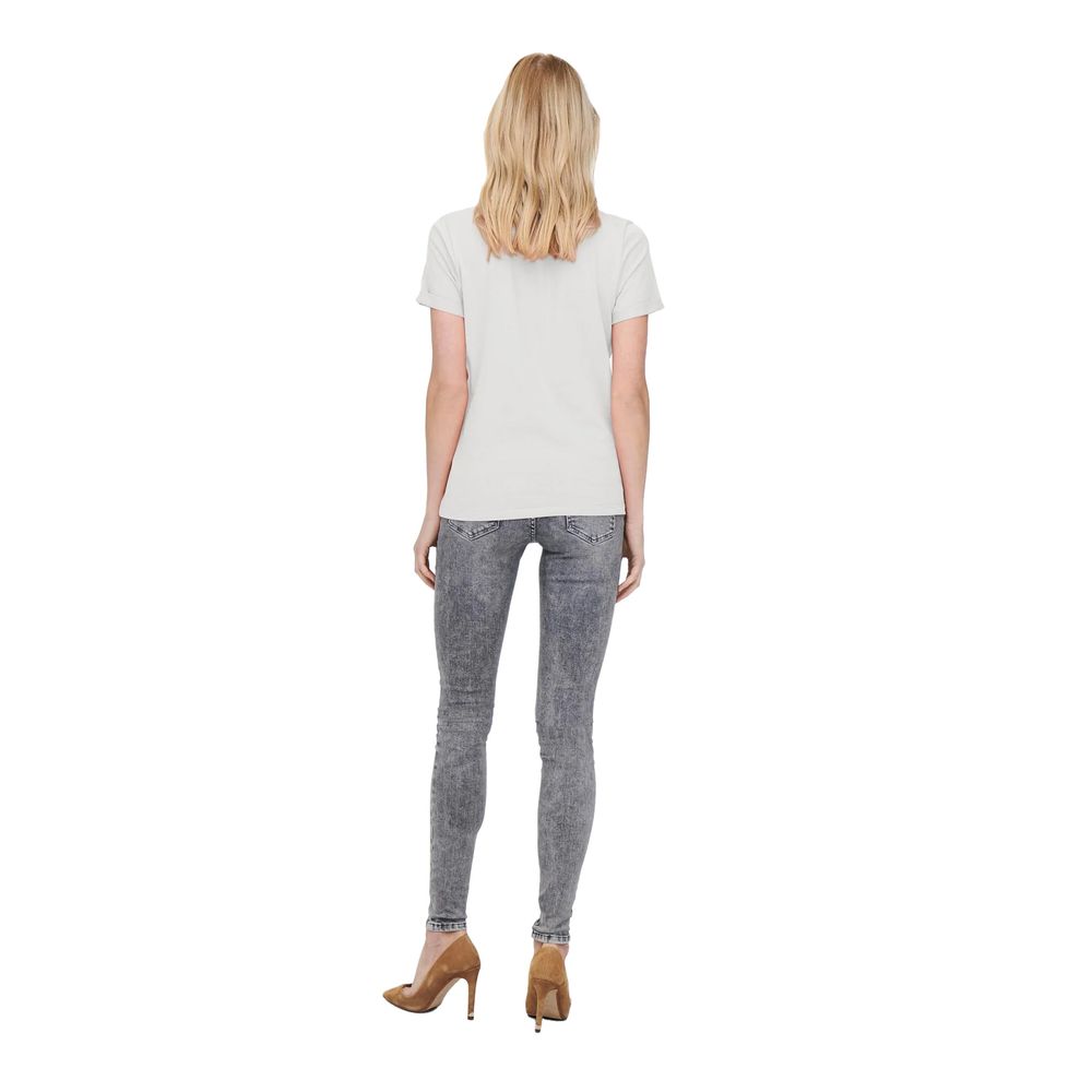 Only White Cotton Tops & T-Shirt Only Rosy Brown