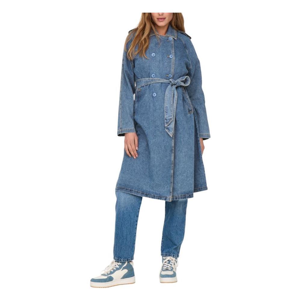 Only Blue Cotton Trench Coat ON-14844500176-IT40|S
