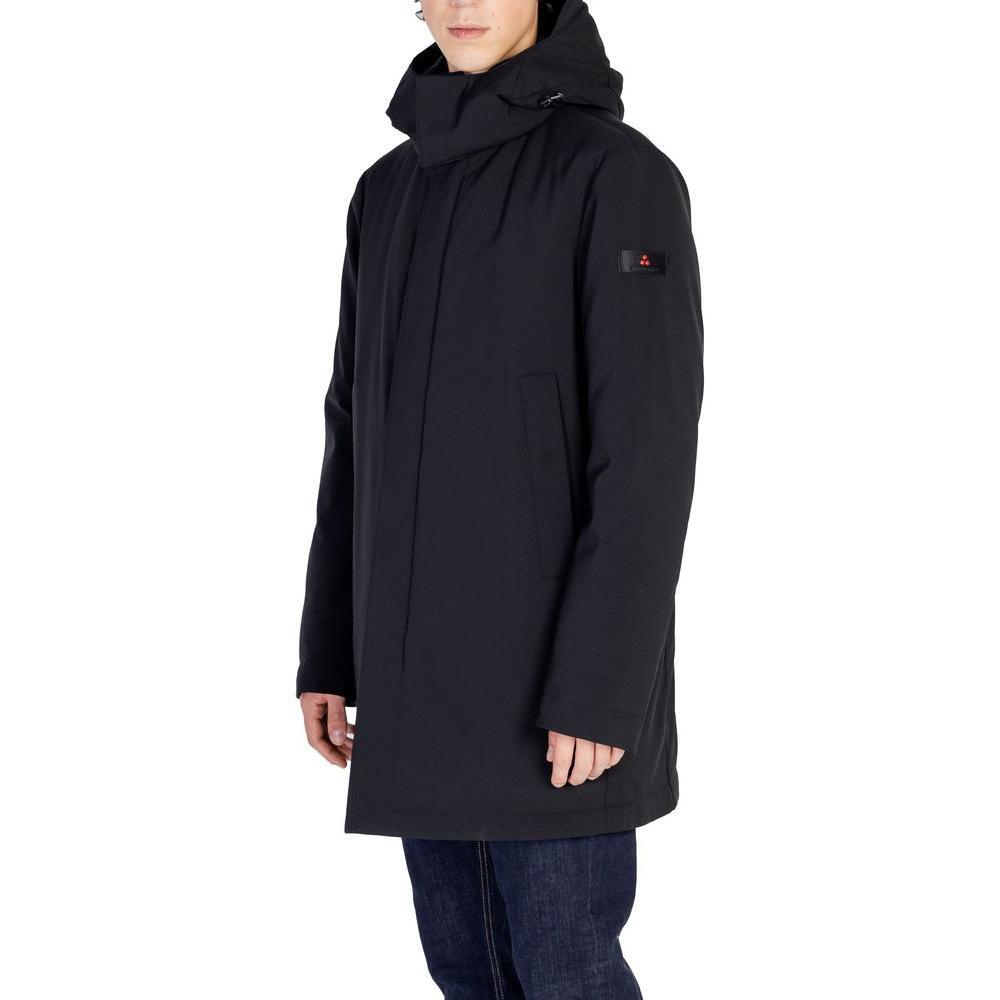 Peuterey Black Polyester Jackets & Coat PE-15559300009-IT52 | XL