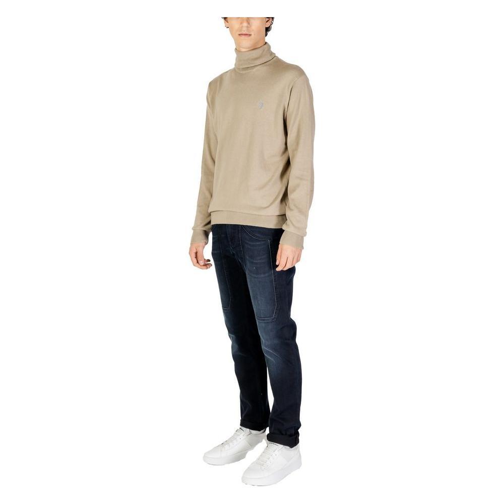U.S. POLO ASSN. Beige Cotton Turtleneck US-15717402507-IT52 | XL