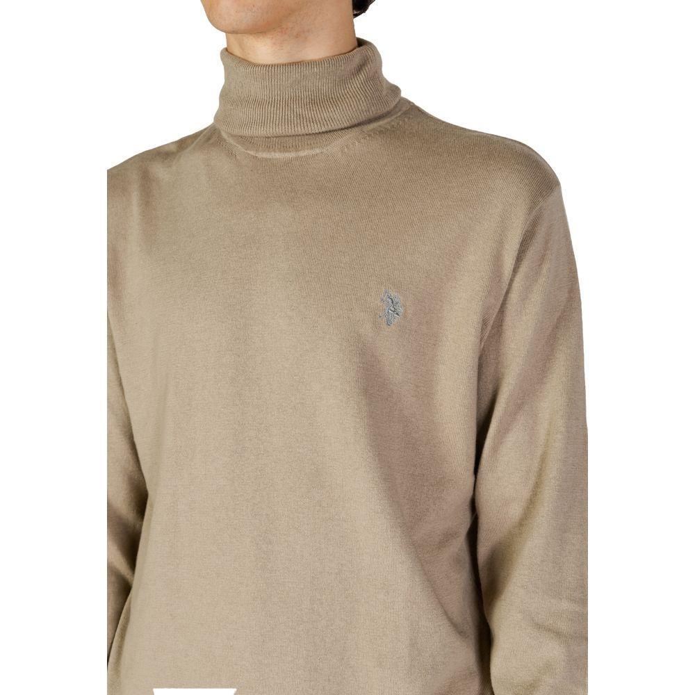 U.S. POLO ASSN. Beige Cotton Turtleneck US-15717402507-IT52 | XL