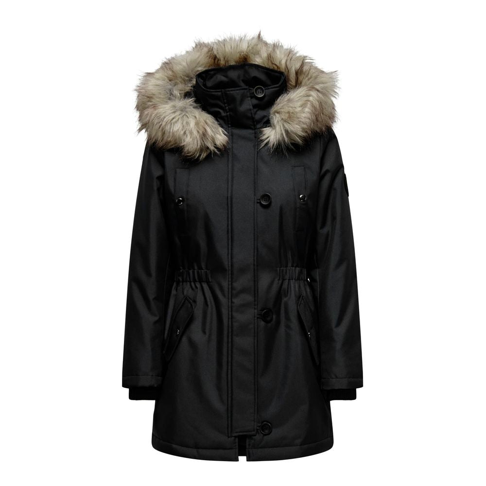 Only Black Polyester Parka ON-11462000009-IT42|M