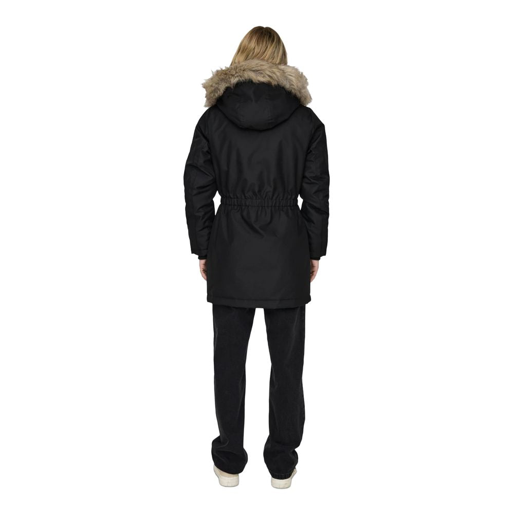 Only Black Polyester Parka ON-11462000009-IT42|M