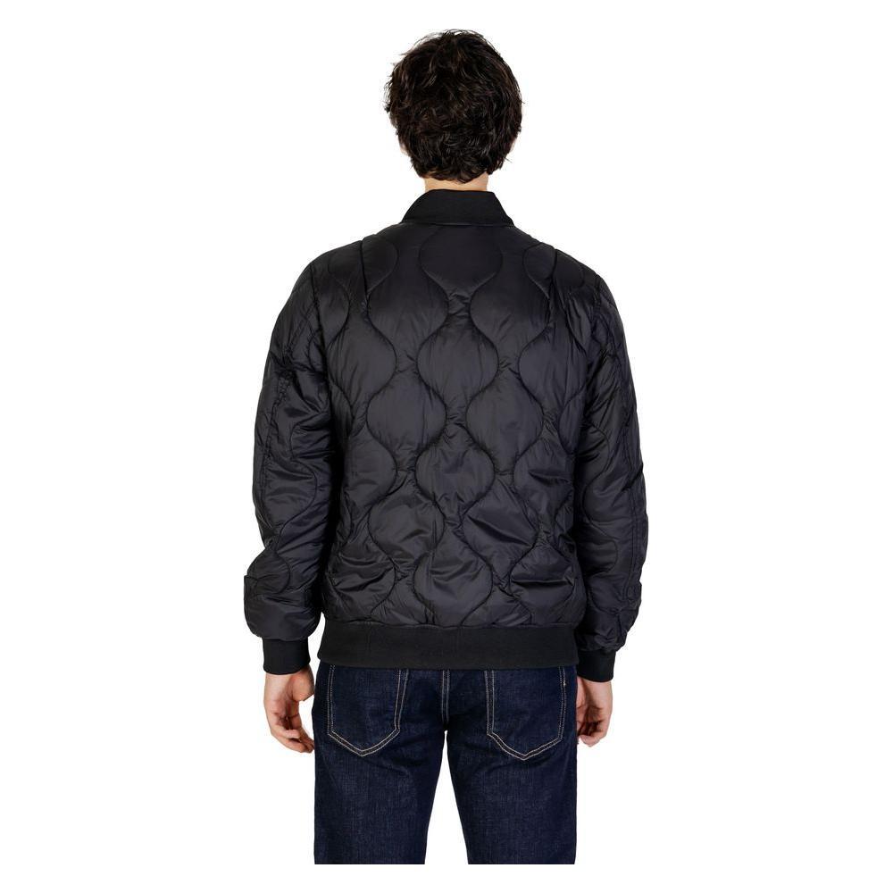 Gianni Lupo Black Polyamide Jackets & Coat GI-14787700009-IT52 | XL