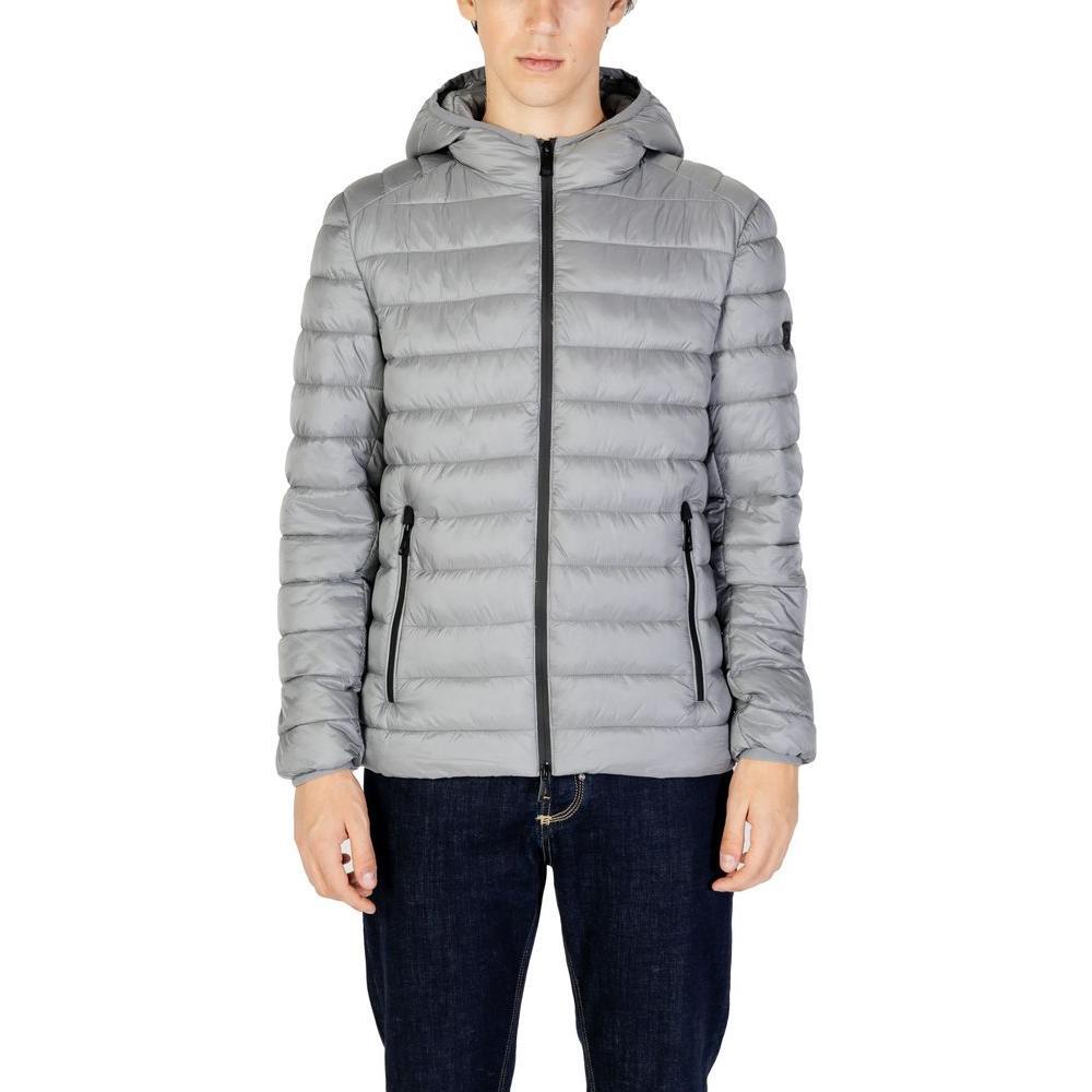 Gianni Lupo Gray Polyamide Jackets & Coat GI-14789000136-IT44 | S