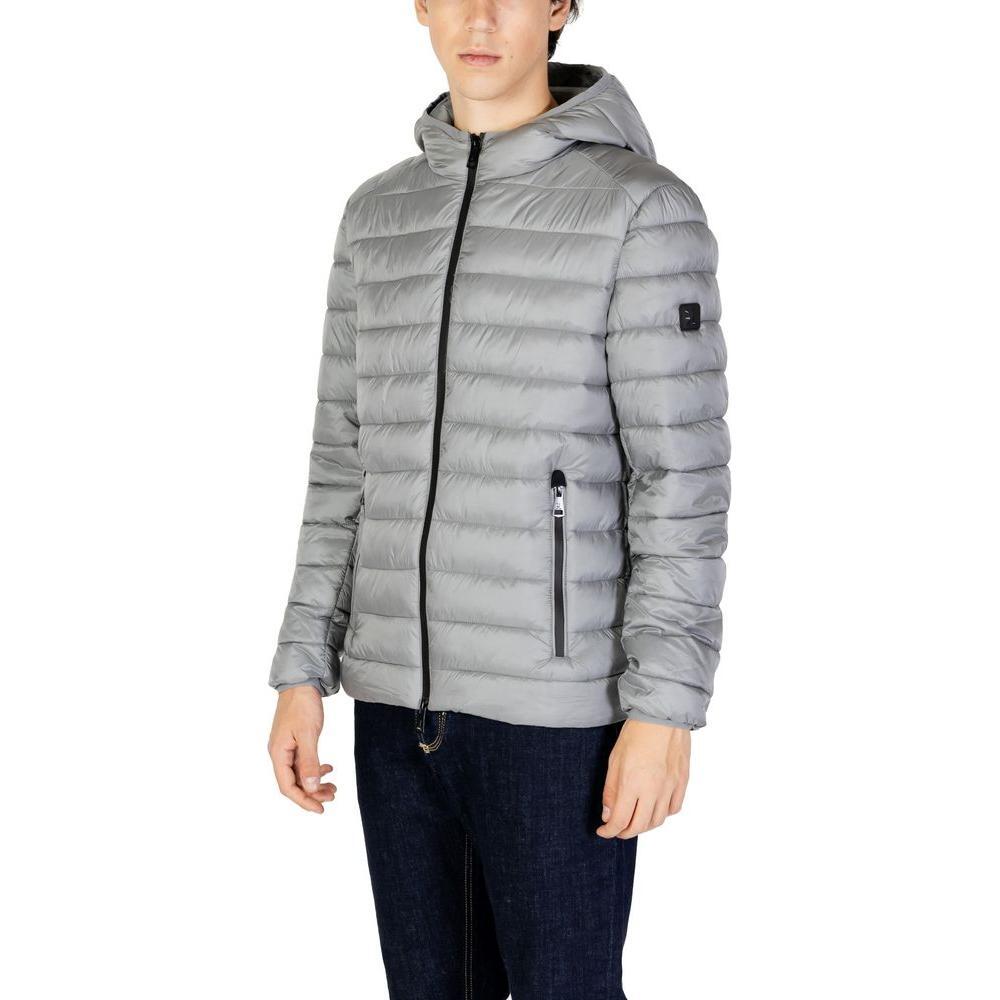 Gianni Lupo Gray Polyamide Jackets & Coat GI-14789000136-IT44 | S