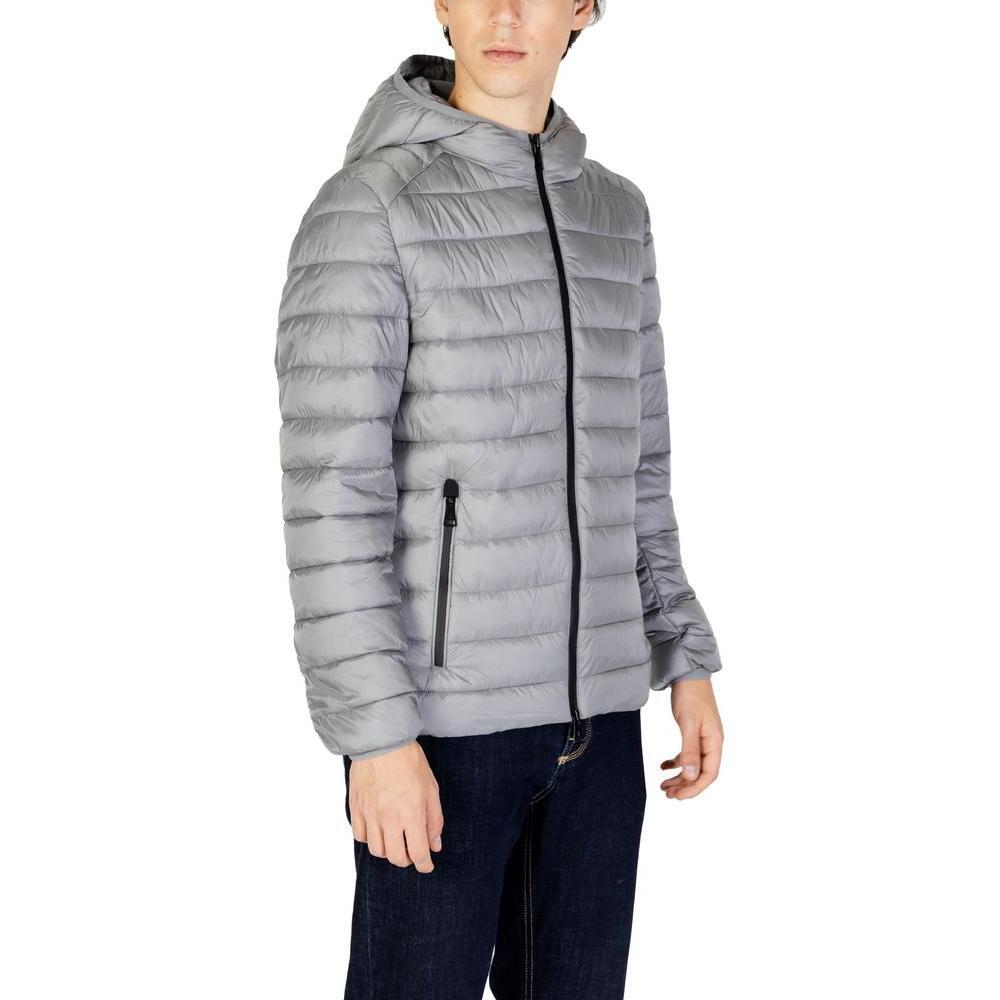 Gianni Lupo Gray Polyamide Jackets & Coat GI-14789000136-IT44 | S