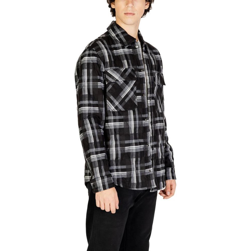 Gianni Lupo Black Polyester Jackets & Coat GI-14789500009-3XL