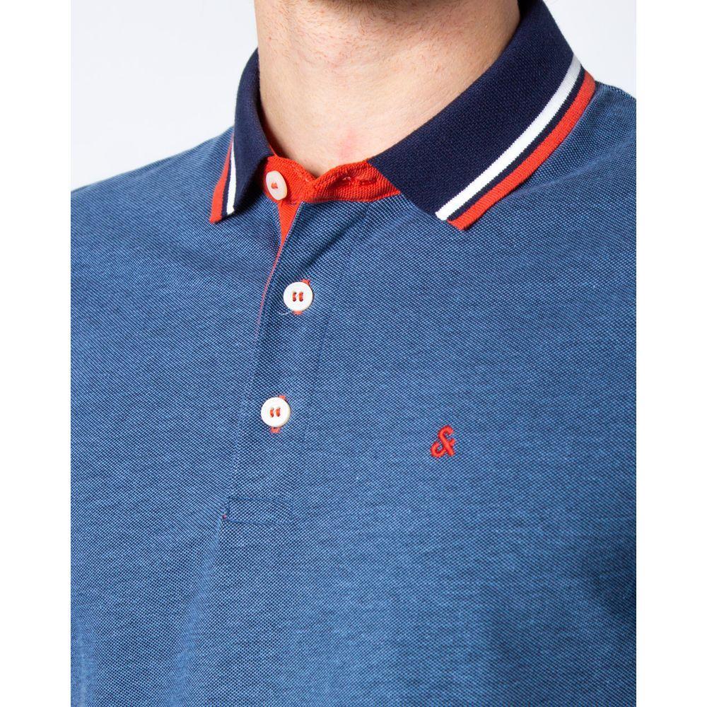 Jack Jones Blue Cotton Polo Shirt JA-4220601781-IT44 | S