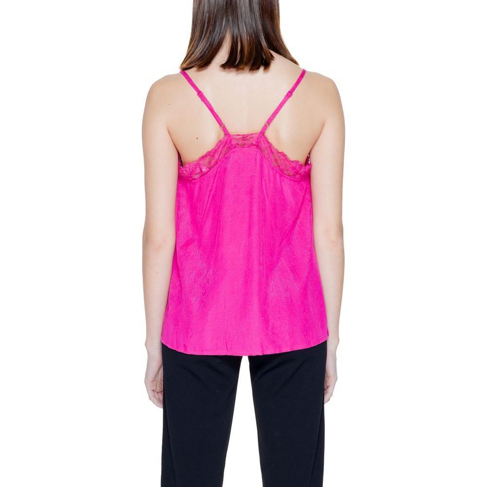 Vila Clothes Pink Viscose Tank Top VI-14216000134-IT36|XXS