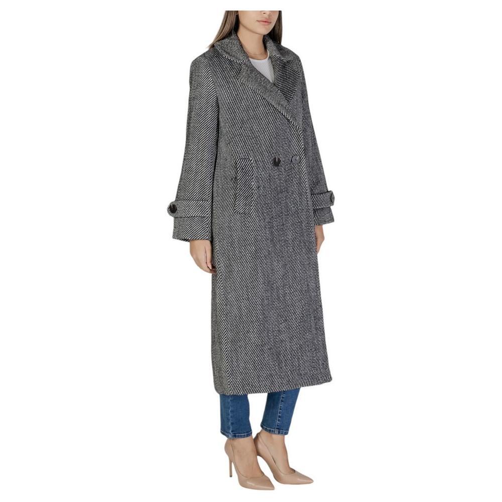 Vila Clothes Black Polyester Coat VI-15726200009-IT38|XS