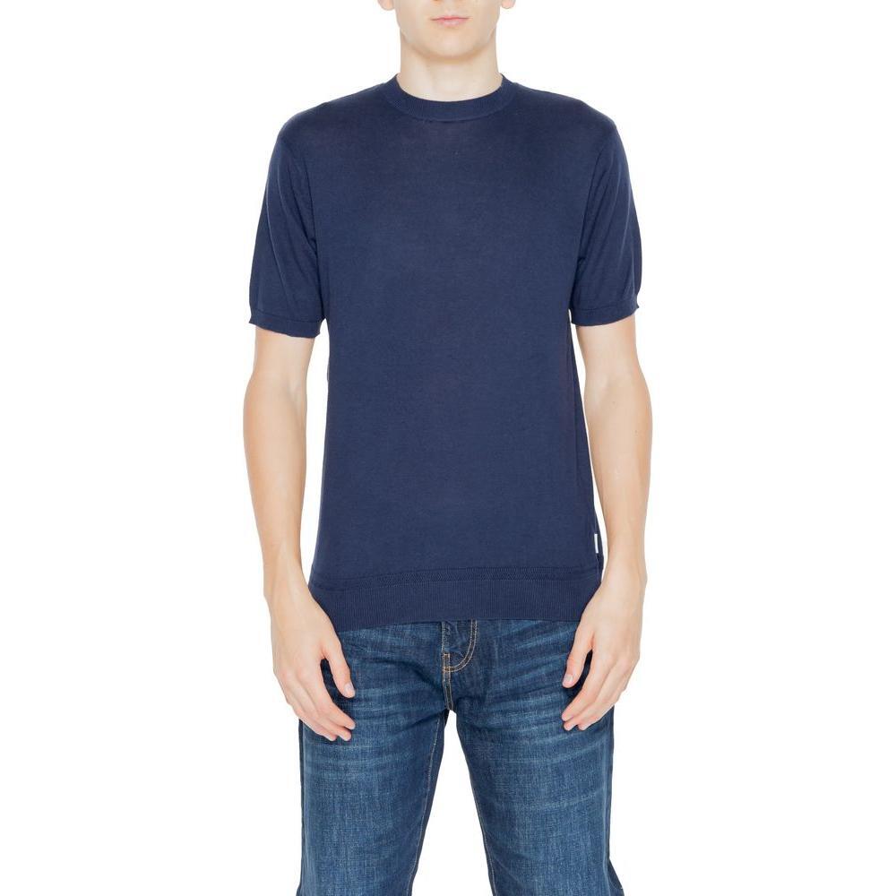Hamaki-Ho Blue Cotton Sweater HA-14213500128-IT54 | XXL