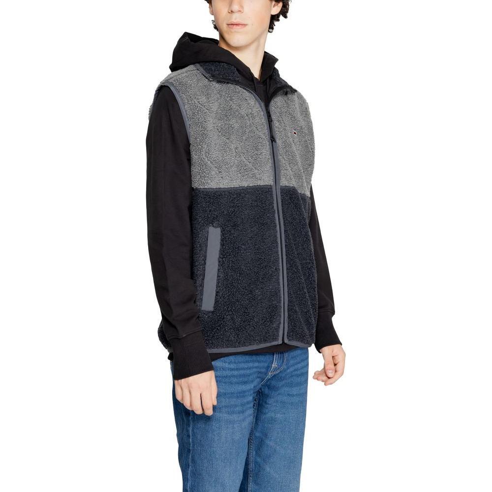 Tommy Hilfiger Jeans Black Recycled Polyester Sleveless Jacket TO-14575900009-IT46 | M