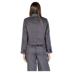 Jacqueline De Yong Gray Polyester Blazer JA-14838200136-IT40|S