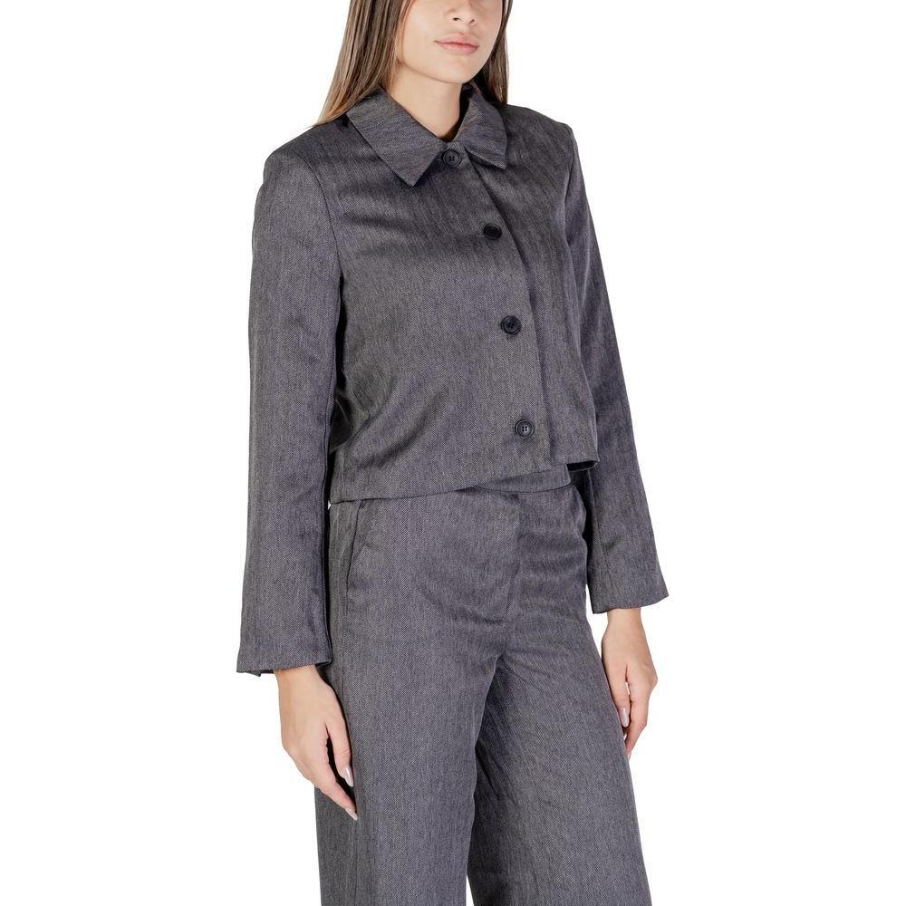 Jacqueline De Yong Gray Polyester Blazer JA-14838200136-IT40|S