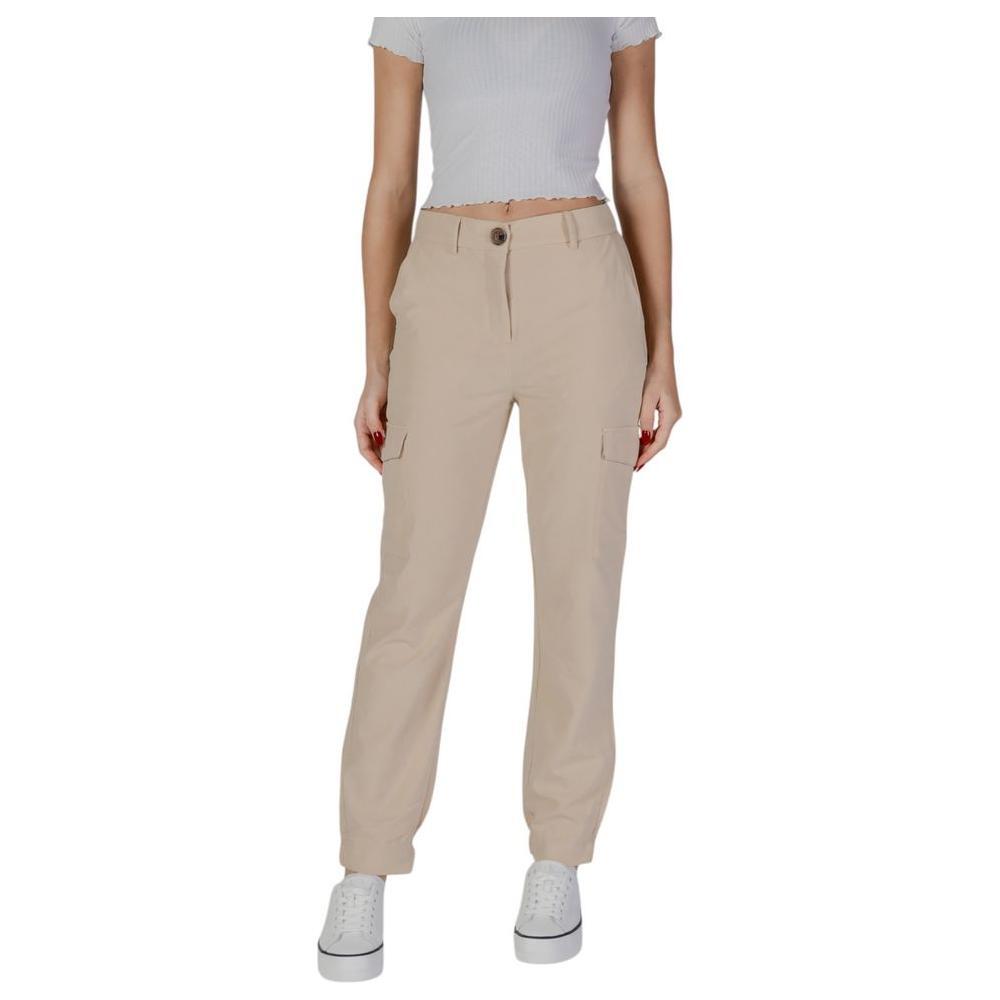 B.Young Beige Polyester Pant BY-14924902507-IT36|XXS