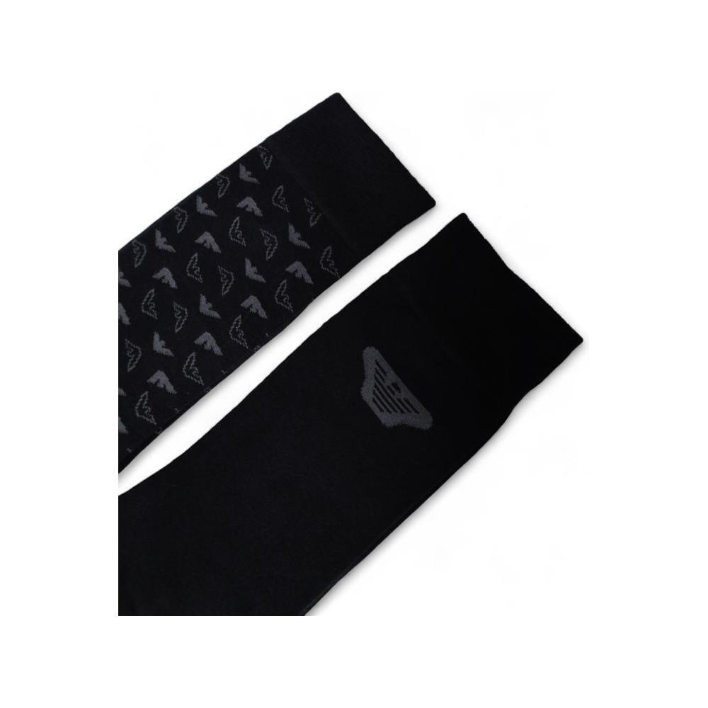 Emporio Armani Underwear Black Cotton Sock EM-15167000009-ONE SIZE