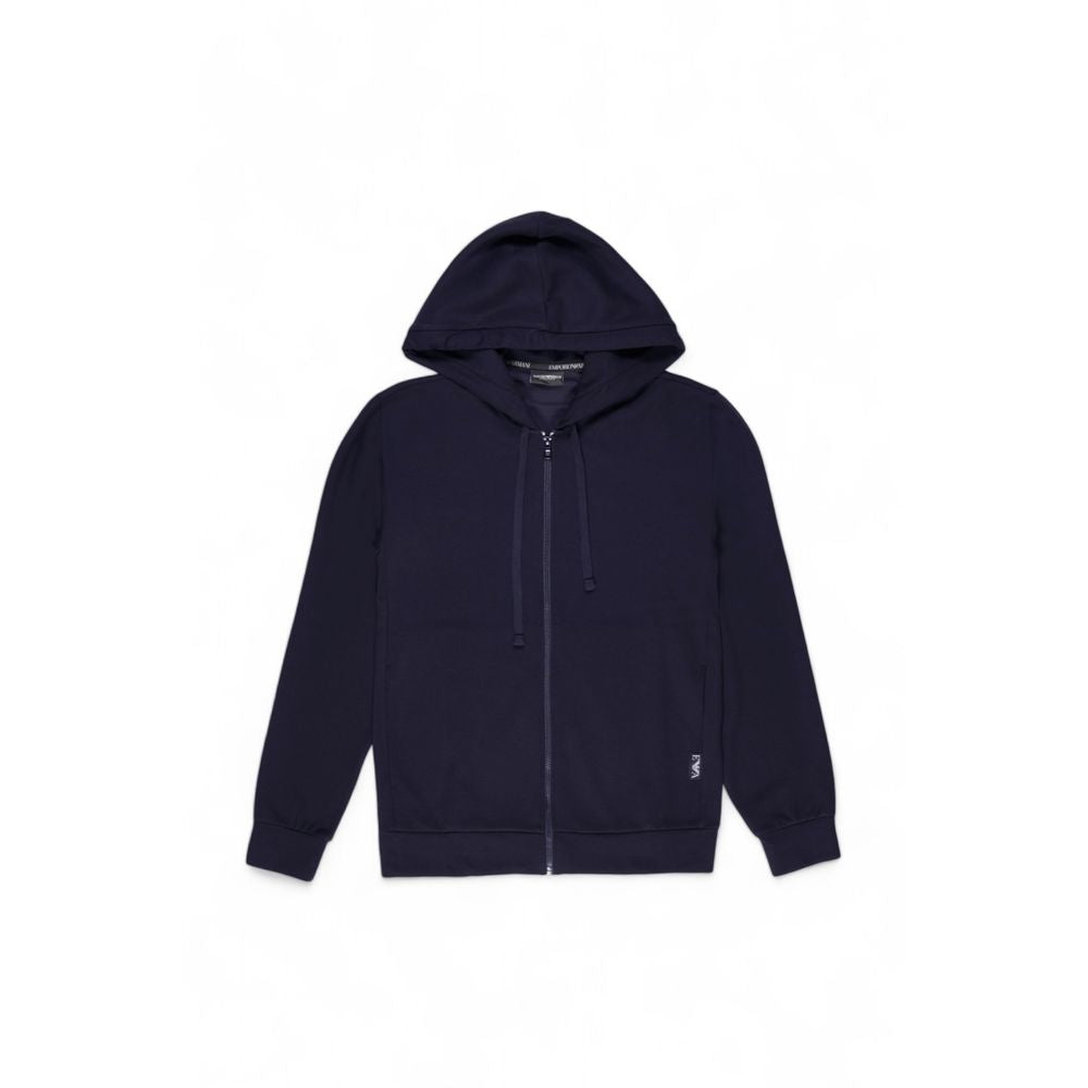 Emporio Armani Underwear Blue Polyester Hoody EM-15168800010-IT52 | XL