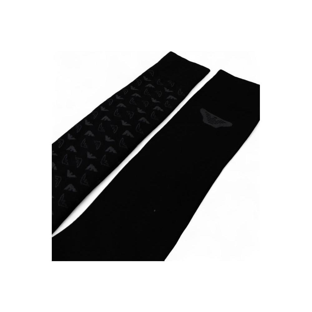 Emporio Armani Underwear Black Cotton Sock EM-15169600009-ONE SIZE