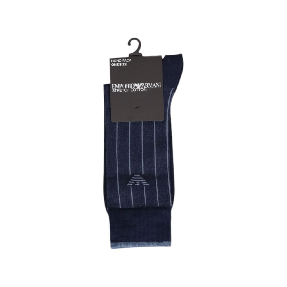 Emporio Armani Underwear Blue Cotton Sock Emporio Armani Underwear Dark Slate Gray