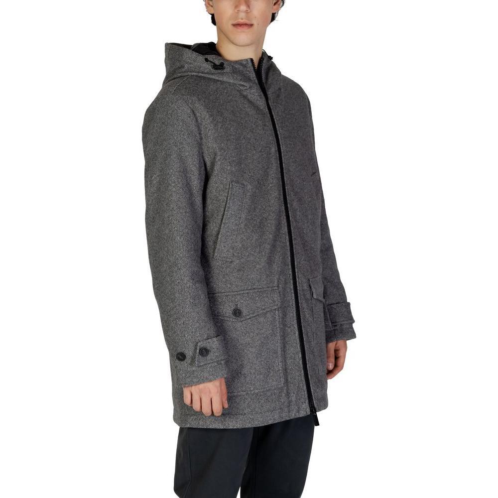 Hamaki-Ho Gray Polyester Coat HA-15669900153-IT44 | S