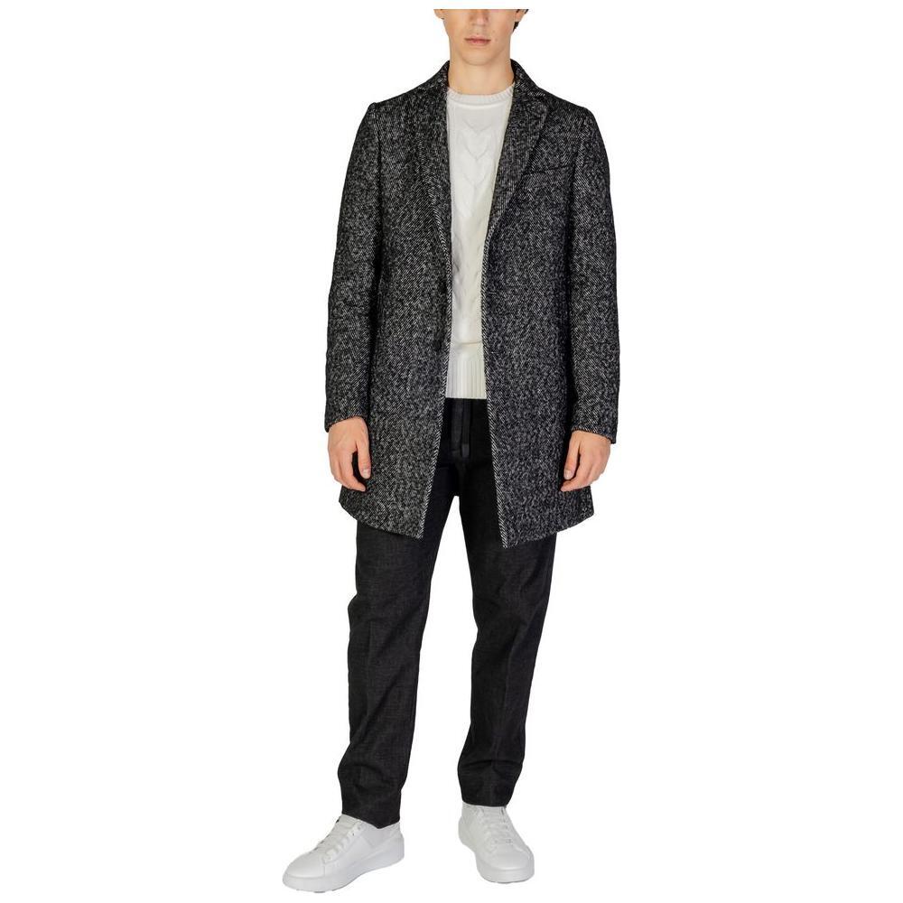 Hamaki-Ho Black Polyester Coat HA-15670100009-IT48 | M
