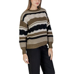 ICHI Green Recycled Polyester Sweater IC-15692200149-IT38|XS