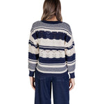 ICHI Blue Recycled Polyester Sweater IC-15692700010-IT38|XS