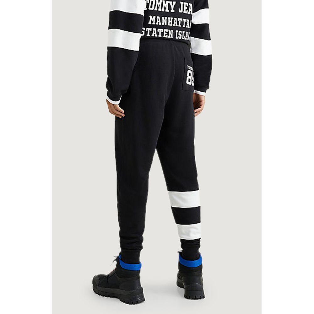 Tommy Hilfiger Jeans Black Cotton Joggers Workout Pant TO-10187100009-IT42 | XS