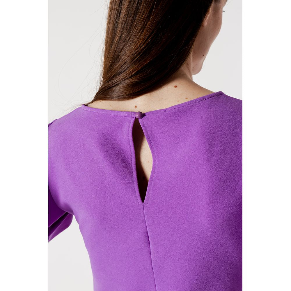 Rinascimento Purple Polyester Midi RI-11296000151-IT38|XS
