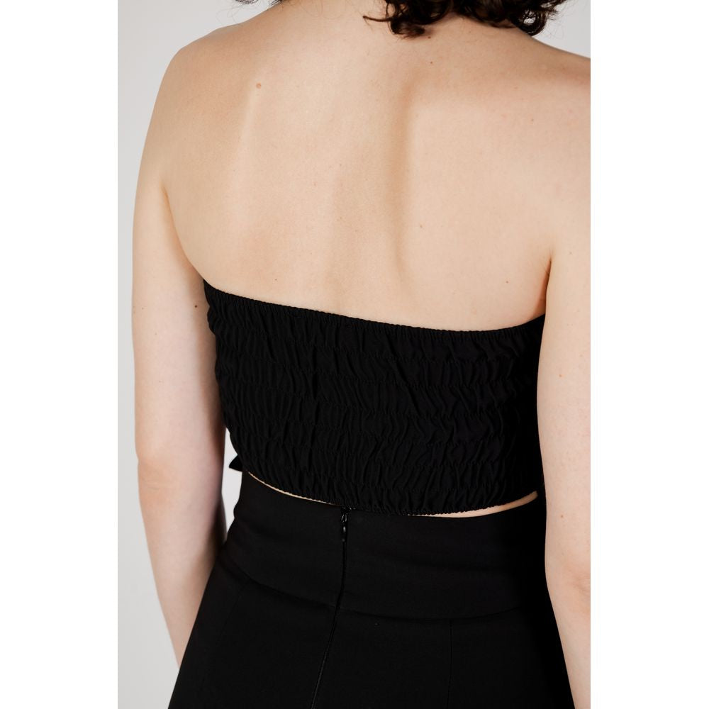 Rinascimento Black Polyester Top RI-12022900009-IT42|M